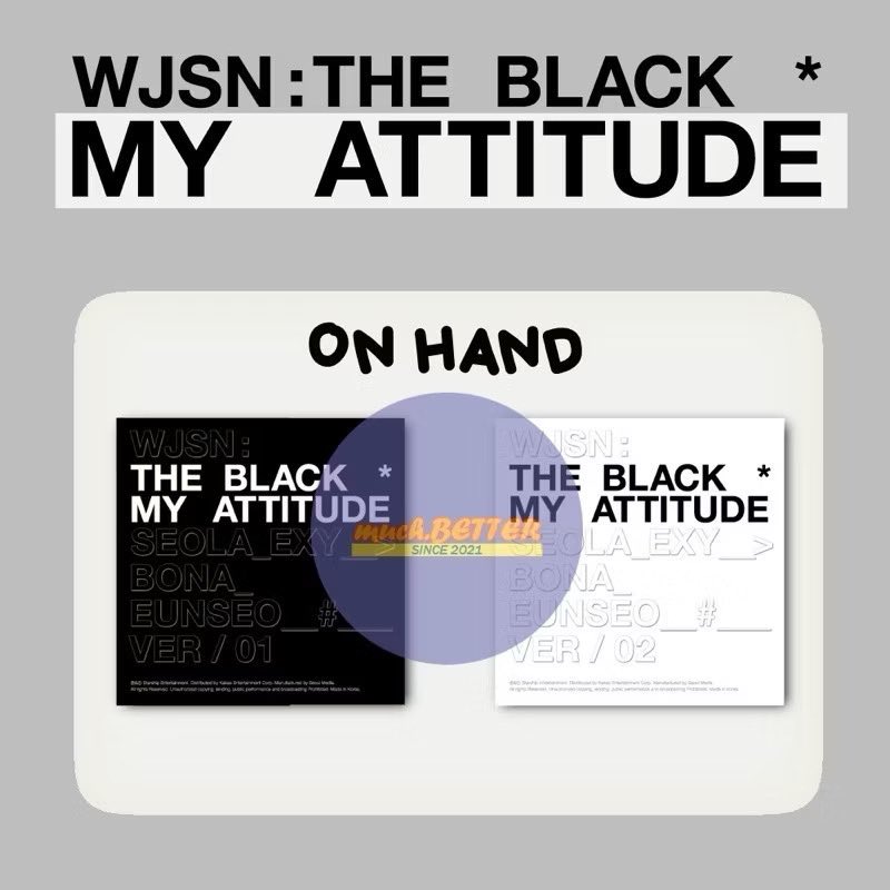 muchbetter212's tweet photo. [พร้อมส่ง/ส่งของได้ทุกวัน] WJSN : The balck ‘MY ATTITUDE’

🤍 https://t.co/NohtgHVD02

#ตลาดนัดอูจอง #ตลาดนัดwjsn https://t.co/1ptH1LrMwO