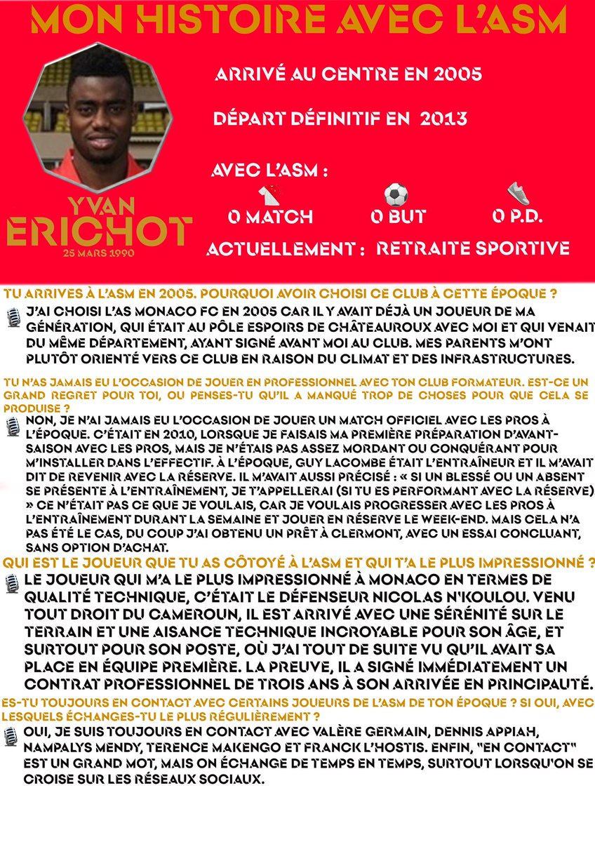 ASMHistoire's tweet photo. 📰 Yvan ERICHOT nous parle de son passage à l’ASM, de sa carrière en général et de sa reconversion. 

Bonne lecture & bon dimanche ☕

🔄 N’oubliez pas de partager cette ITW 😁