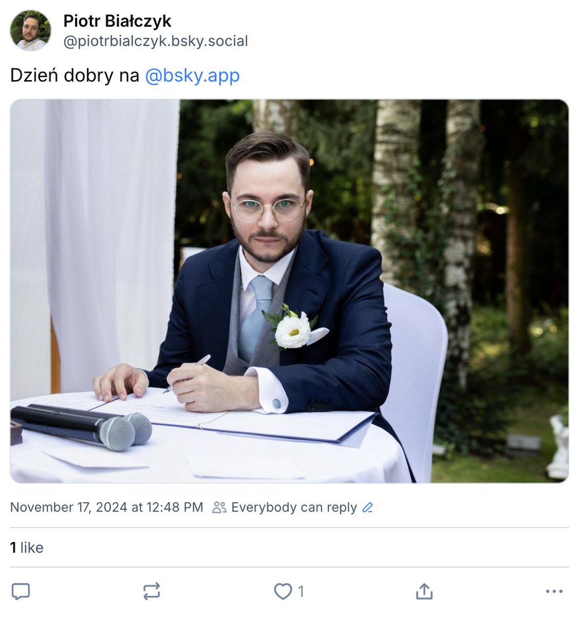 Od dziś także na <a href="/bluesky/">Bluesky</a> 
bsky.app/profile/piotrb…