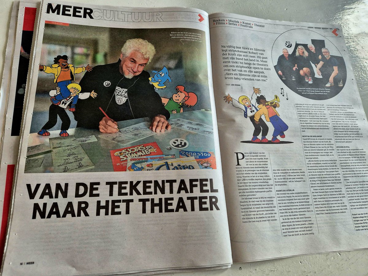 De 28ste november in ons theater!
Dit weekend in de krant😊
✏️Robert van der Kroft, tekenaar van oa Sjors &amp; Sjimmie en Claire, neemt je actief mee in zijn wereld.
Actief, want je krijgt zelf ook een boekje in de zaal en mag meedoen
Hoe leuk!
schouwburgogterop.nl