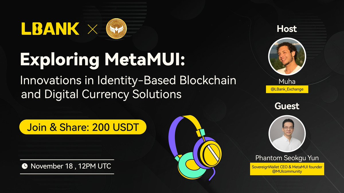 🚀 Get Ready for Our Twitter Space with $MMUI! 

Join our Halloween AMA with
<a href="/MUIcommunity/">MetaMUI</a>🦅

🗓 November 18th | ⏰ 12 PM UTC
🎁 200 $USDT in treats for 5 lucky participants! 🍬

To enter:
1️⃣ Like, retweet, and tag 3 friends!
2️⃣ Set a reminder 👉 x.com/i/spaces/1ypKd…
3️⃣