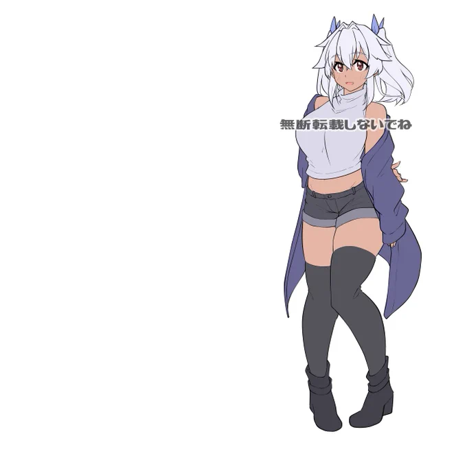 昼に描いたオリジナルキャラをもうちょっとちゃんと描いてみました。楽しくて他のお絵描きやってない…。 