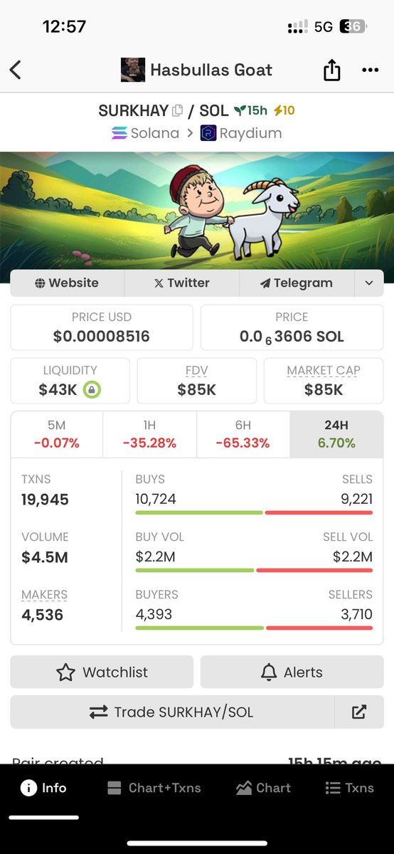 d3mzee's tweet photo. Who knows what this might pull 😪
$surkhay is hasbullah’s goat at 85k https://t.co/MR7qWVXJn9