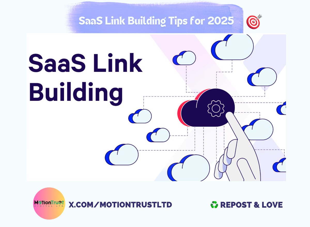 motiontrustltd's tweet photo. 🚀 SaaS Link Building Tips for 2025 🌟

1️⃣ Prioritize niche-relevant guest posts for quality backlinks.
2️⃣ Focus on linkable assets: Free tools, in-depth guides, or data reports.
3️⃣ Build partnerships with industry blogs for recurring links.
4️⃣ Embrace digital PR to score media coverage & high-DR links.
5️⃣ Monitor competitors & reclaim lost links.
#SEO #LinkBuilding #SaaS #DigitalPR 

👉 Need expert help? DM us! 🚀