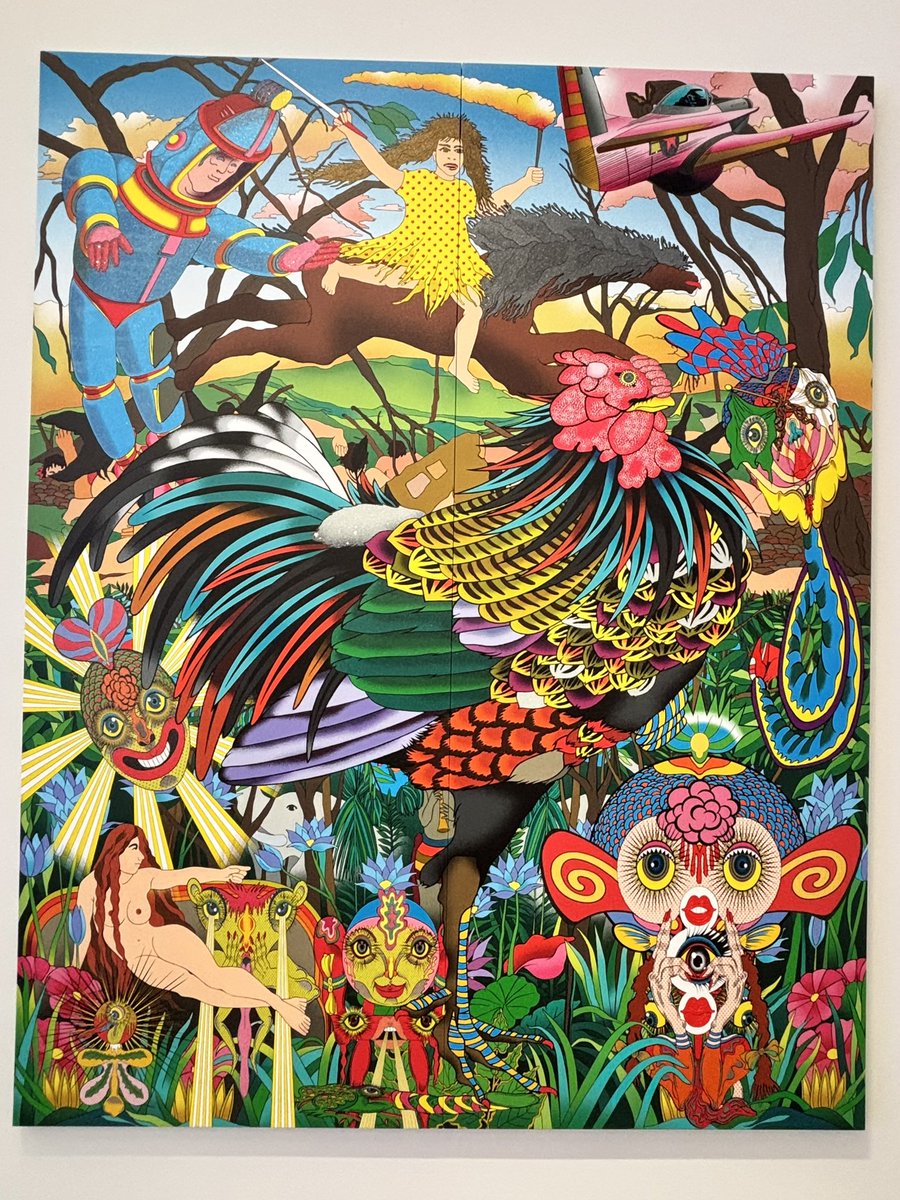 maekashi_ver1's tweet photo. 少し前ですが、田名網さんの大回顧展「記憶の冒険」へ行ってきました。

今年88歳で惜しくも逝去されましたが、
作品からあふれるパワーが凄くて、
今もまだ生き続けてる感じがしました。

#田名網敬一
#KeiichiTanaami
#国立新美術館
#NoMoreWar
#DoNotBomb https://t.co/veWNEbvui8