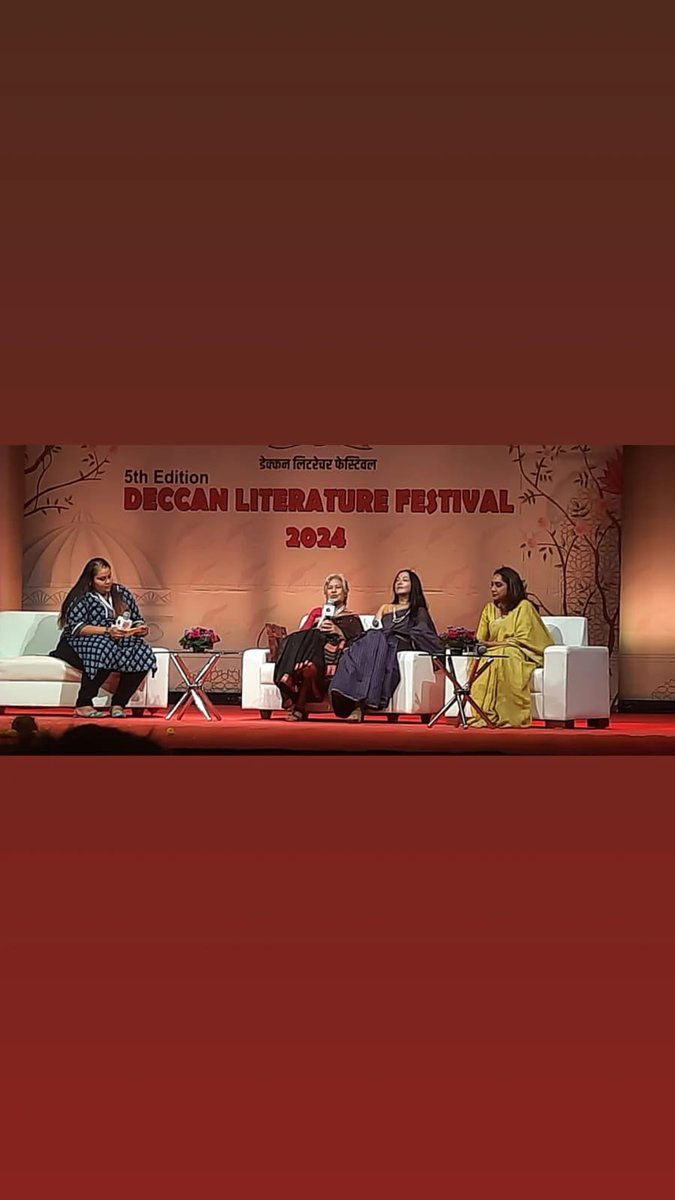At the Deccan Lit Fest at Bal Gandharva auditorium in Pune today. With <a href="/sudhamenon2006/">Sudha Menon</a> <a href="/tanushreepodder/">Tanushree</a> Monika Singh and Salonee Mistry