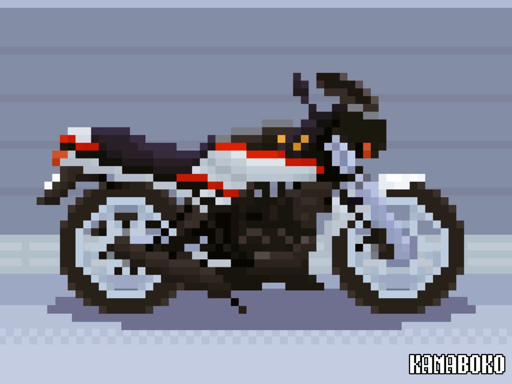 Kamaboko50R's tweet photo. HONDA MBX50F
#Pixelart
#ピクセルアート
#ドット絵
#MBX50F
#2スト https://t.co/V4blJEkS8d