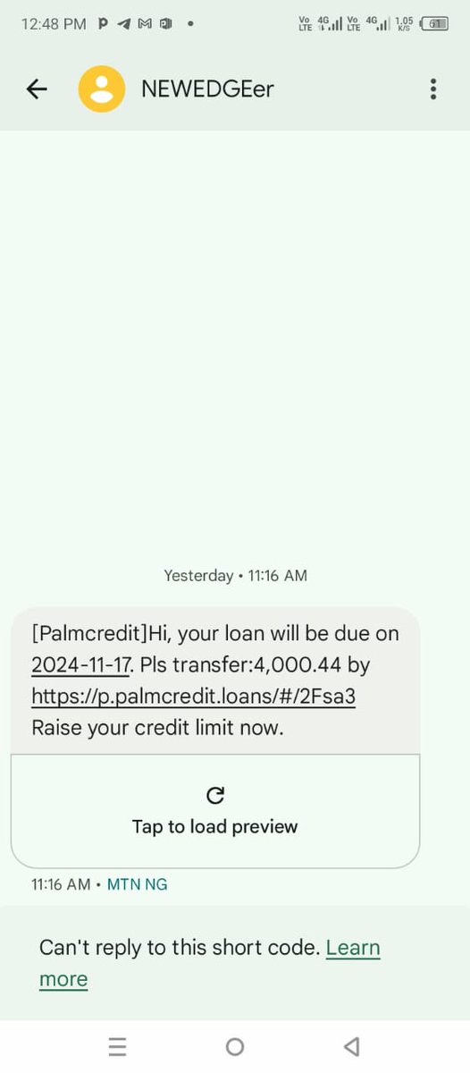 femtopzy's tweet photo. @PalmcreditNG can you please provide context as to what happened to the loan U credited my sister without request 21th Oct 2024.she contacted your agent on whatsapp&amp; she was told to return the in money &amp; the interest wil be taken care of
Why are you asking her to pay again https://t.co/Q847RVfnws
