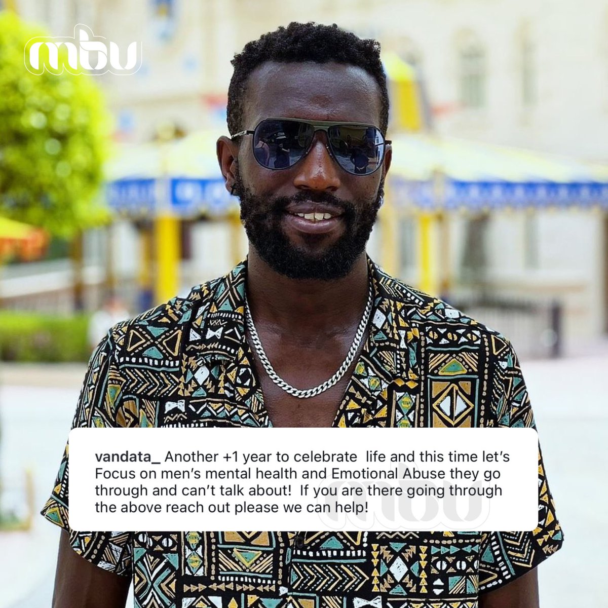 MBU's tweet image. Singer @VanData2 puts his focus on mental health and emotional abuse as he celebrates his birthday today. Join us to wish him a happy one 🫶🏽