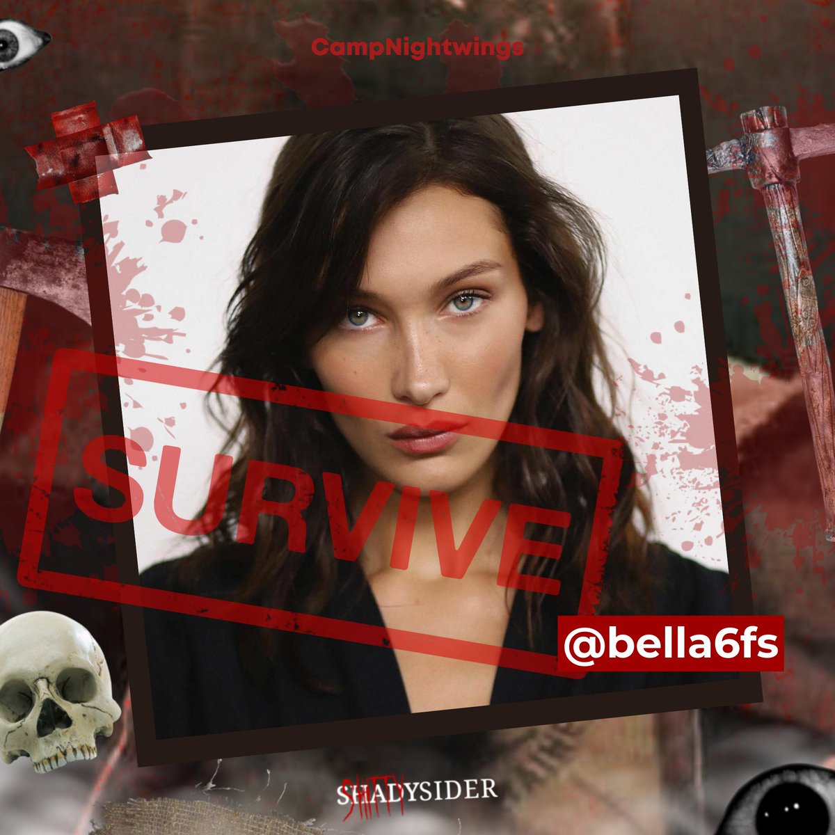 asksmenot's tweet image. The shadows grow thicker, and Sarah Fier's curse tightens its grip on us all. As the night deepens, I, Bella Hadid as a part of this cursed tale, signing out under the weight of her watchful gaze. Until the curse calls us back again, may the dark stay silent... for now.