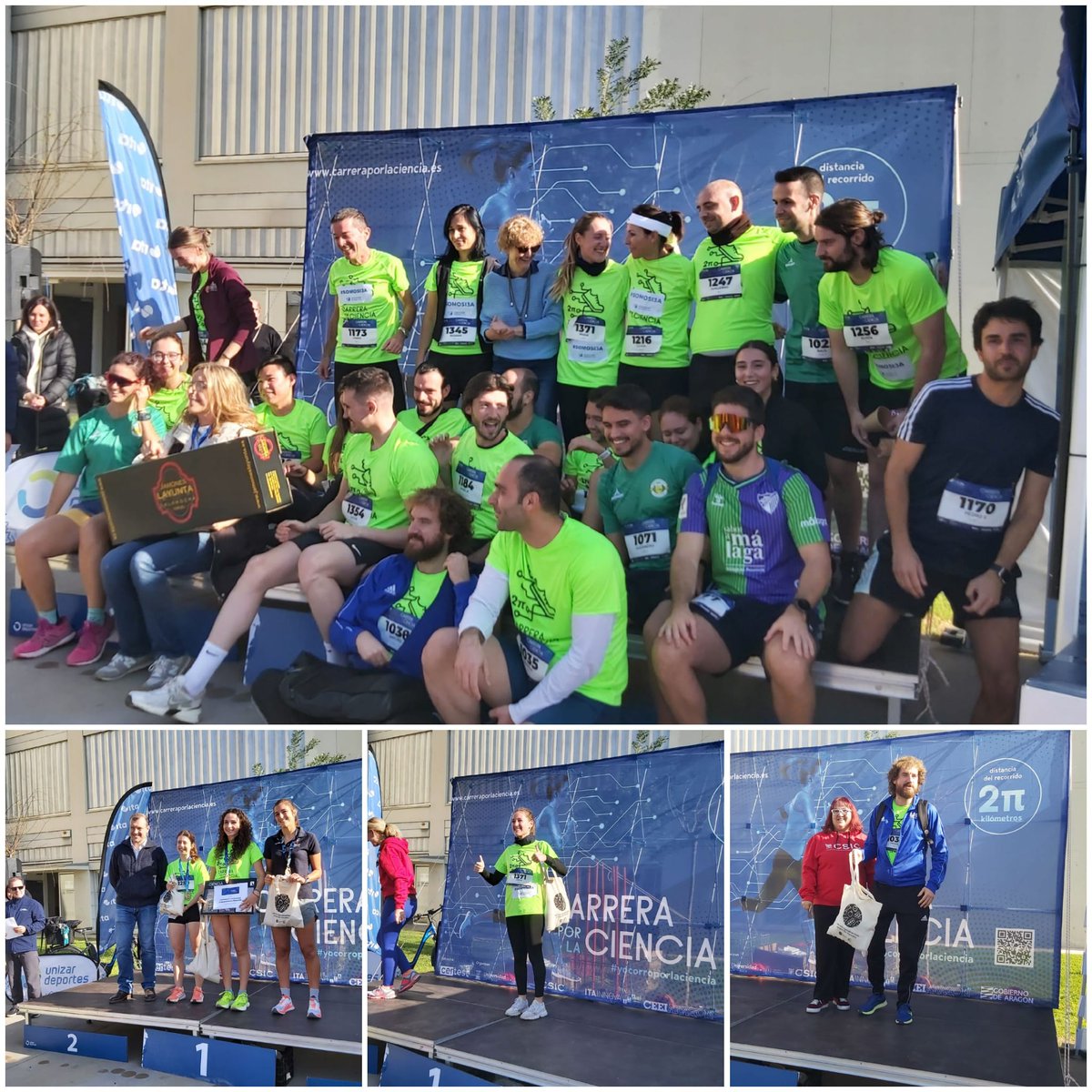 #Yocorroporlaciencia Felicidades equipo #SomosI3A ➕50 inscritos que nos ha dado el premio a la mayor participación 🔝🔝🔝

Una mañana compartiendo deporte y ciencia en el #CampusRioEbro <a href="/EINAunizar/">EINA Unizar</a> 
Una mañana de premios...
¡Hasta el próximo año! <a href="/deportes_unizar/">Deportes Unizar</a>