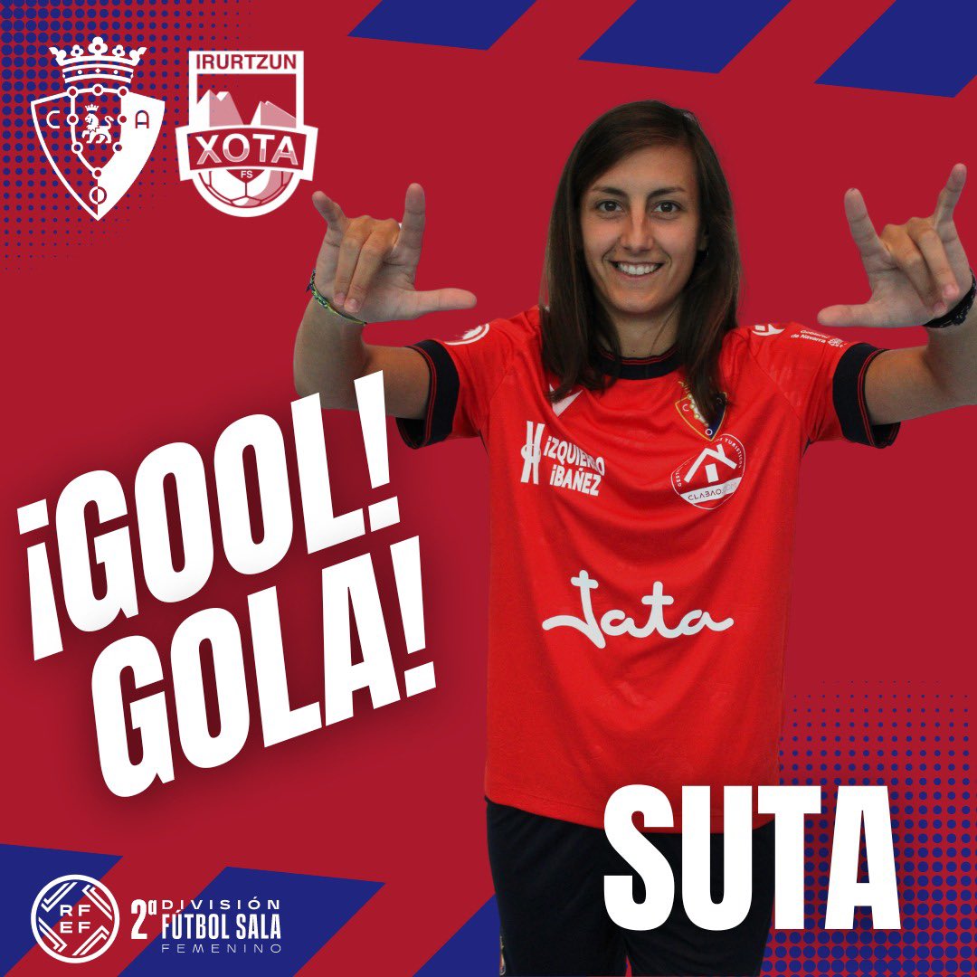 Osasuna_Futsal's tweet photo. ⏱️18’ | 1-2 | ¡Goooooool de Suta! ¡Goooool de #OsasunaFutsal! Acción individual que culmina con un remate cruzado 

¡Remontamos! 💪🏻⚽️

🆚 @CFSLesGlories 

📺 https://t.co/cAHf6zZLOn https://t.co/lx2iAo3D9M
