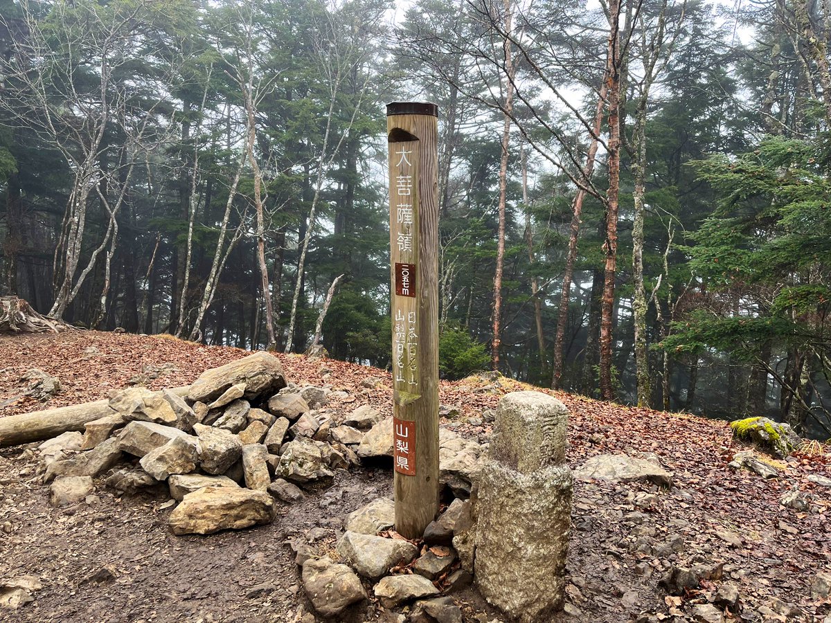 bonbon_0505's tweet photo. 大菩薩嶺
あいにくのお天気☁️
晴れたら雪化粧の富士山が見えてたはず。これはまた来てってことだ思ってまたいつか！ https://t.co/xcW0MjQMzj