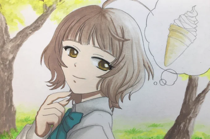 5年以上前に描いた落書き。もともと提督でしたので。 
