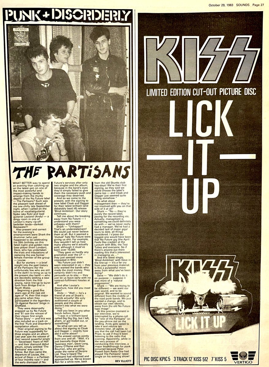 ZoundsAbound's tweet photo. More features as this time Tony Mitchell chats to #AndyPartridge from #XTC on the arrival of new LP ‘Mummer’, Bill Black tracks down #JohnFoxx & hears all about ‘The Golden Section’ & Bev Elliot meets new Cloak & Dagger signing, #ThePartisans
@LimelightXTC
Sounds Oct 29th 1983 https://t.co/lgr3ExMo4X