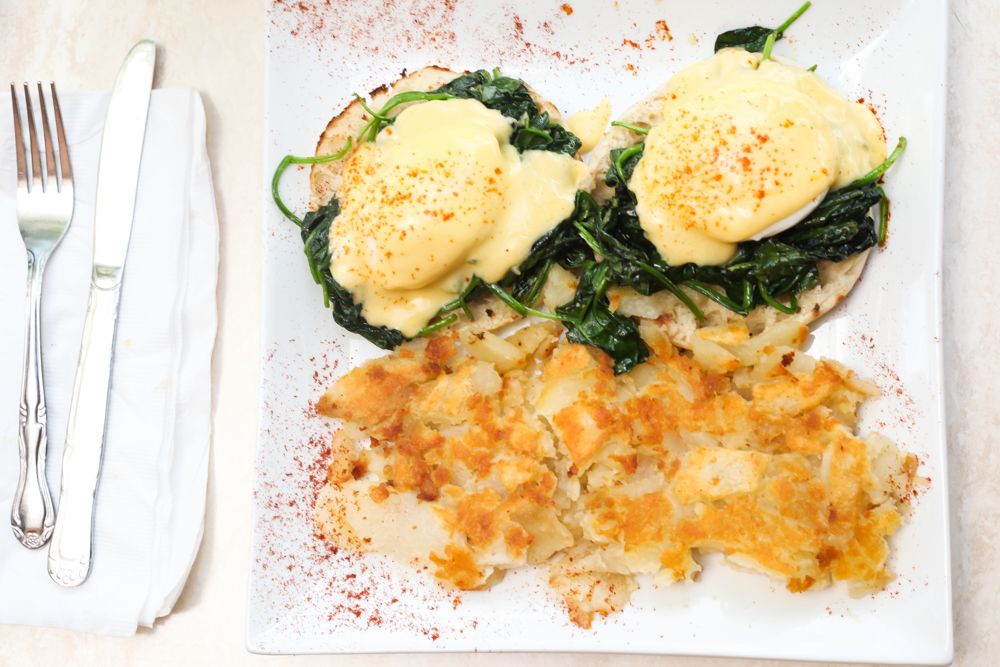 BistroNJ's tweet photo. 🍳  Brunch plans are here! Choose your favorite Benedict. Featuring our Spinach and Feta - Two Poached Eggs, Sheep’s Milk Feta, Fresh Spinach Sauteed in Extra Virgin Olive Oil &amp; Hint of Garlic. Topped with Hollandaise Sauce. https://t.co/0alJXJ7UUX