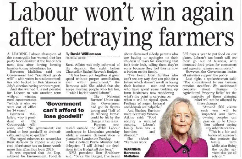 With up to 100 rural seats now held by Labour this is a critical moment. Will backbench Labour MPs represent their constituents or tow the party line?