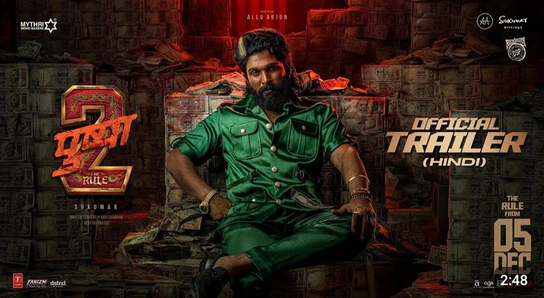Falak Zaid (Informant) (@falak_zaid1) on Twitter photo I recently watched the trailer of PUSHPA 2 THE RULE and I can say that it's one of the biggest movie of the years and A Blockbuster Is Loading. You are wild fire <a href="/alluarjun/">Allu Arjun</a> Best of luck.
#Pushpa2ThRuleTrailer I recently watched the trailer of PUSHPA 2 THE RULE and I can say that it's one of the biggest movie of the years and A Blockbuster Is Loading. You are wild fire <a href="/alluarjun/">Allu Arjun</a> Best of luck.
#Pushpa2ThRuleTrailer