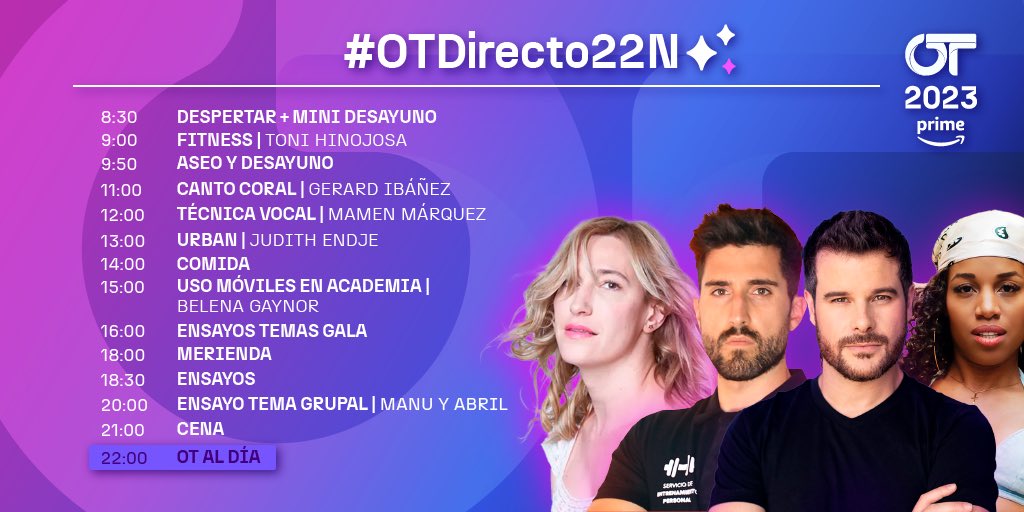 nvefqp's tweet image. Hilo de programas diarios de OT2023. A mí me sirven mucho para tener la línea temporal más clara; espero que a vosotrxs también os puedan ayudar 🫶

21N, 22N, 23N, 24N