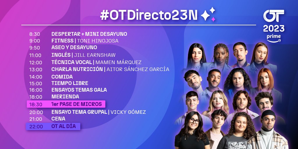 nvefqp's tweet image. Hilo de programas diarios de OT2023. A mí me sirven mucho para tener la línea temporal más clara; espero que a vosotrxs también os puedan ayudar 🫶

21N, 22N, 23N, 24N