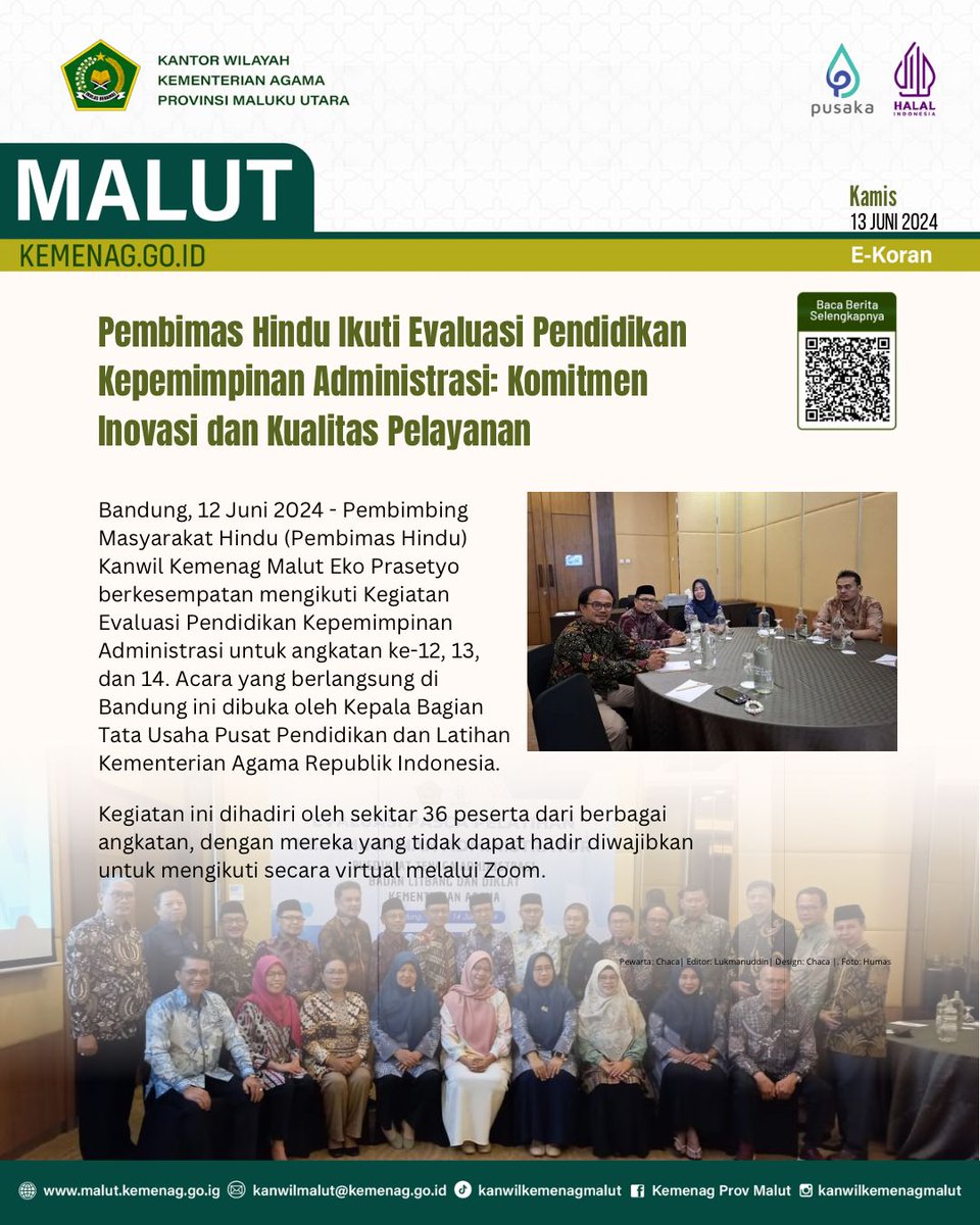 hindu_malut's tweet photo. Late Post, Evaluasi PKA XIV di Bandung https://t.co/NH5pYx9MuI
