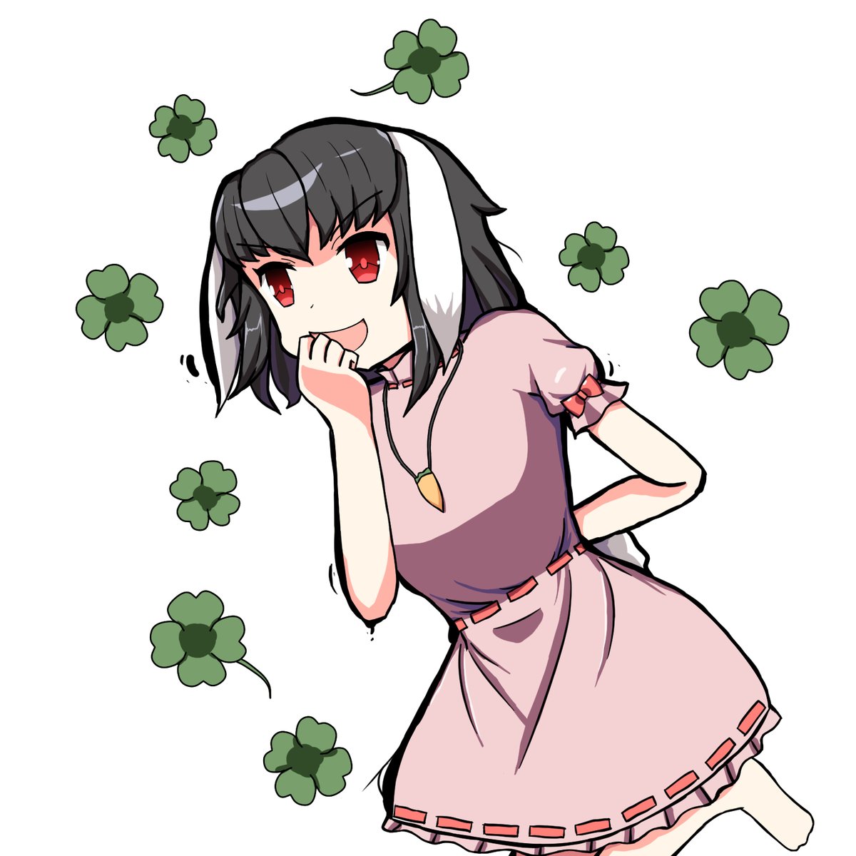 crazy4videogame's tweet photo. Attempted to draw Tewi in the Touhou 17.5 art style for Inaba day, portrait arts and an in game sprite. I think the style is neat.
#因幡てゐ #てゐ #tewi #tewi_inaba #東方 #TouhouProject #東方project #touhou #うさぎみみ #ケモミミ #fanart #bunnyears #毎月17日と18日はイナバの日 https://t.co/DFbgqVBVUQ
