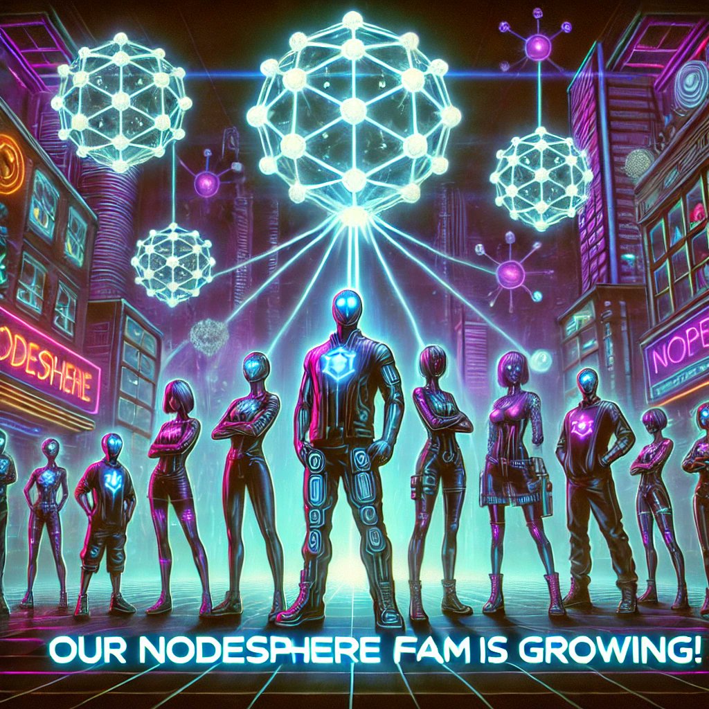 Our #NodeSphere fam is growing every day! 🚀🔥 
The #blockchain revolution is real, and YOU are making it happen. 
Let’s keep building bigger and better together! 🌐