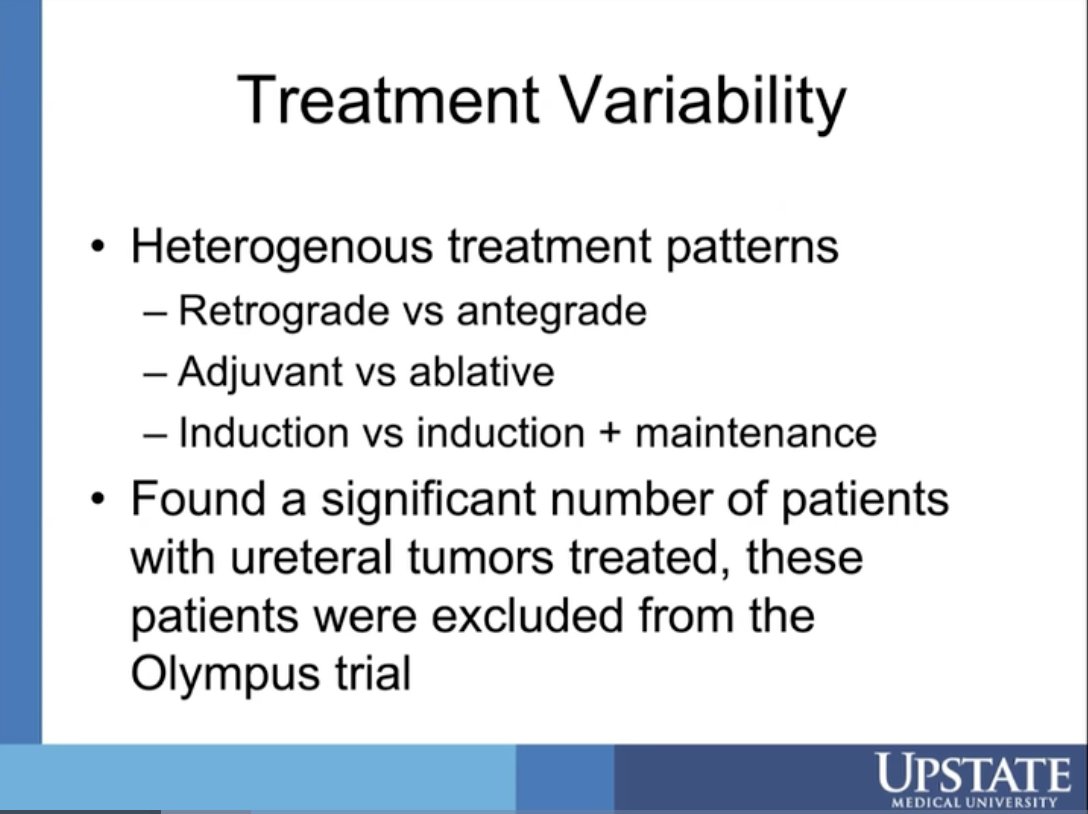 urotoday's tweet image. #UGN-101 in upper tract #UrothelialCancer: Real-world data analysis. @UroCancerMD @VUMCurology interviews Dr. Joseph Jacob @UpstateNews on Jelmyto's potential in treating ureteral tumors! Data from 23 patients show a 50% complete response rate &amp;amp; 26% partial response, with minimal