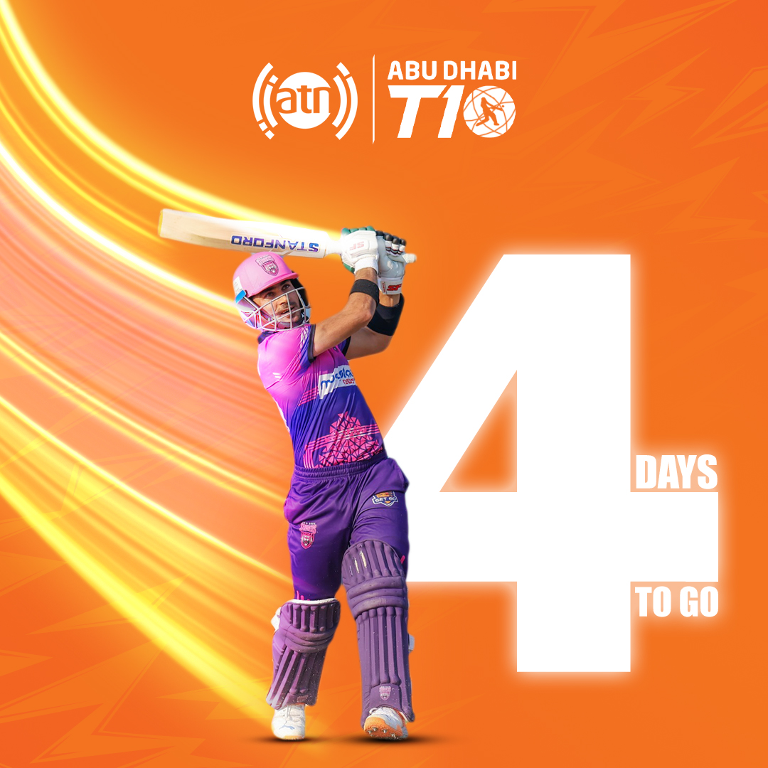 ArianaNews_'s tweet photo. Abu Dhabi T10 League 2024🏏
4 days to GO! ⏳⚡️
⏰Thursday, 21st November 2024 on Ariana Radio & Television Network (ATN)
Stay tuned...
#ArianaSport #Sports #ATNSport #ArianaTelevision #AbuDhabiT10 #T10Cricket #Cricket2024 #FastestCricket #AbuDhabiT10League #CricketFans #T10League2024 #SheikhZayedStadium #CricketHighlights #T10Action #ShortFormatCricket #CricketUAE #T10Stars #GlobalCricket #CricketTournament #CricketUpdates #ADT10 #CricketsFastestFormat #InAbuDhabi