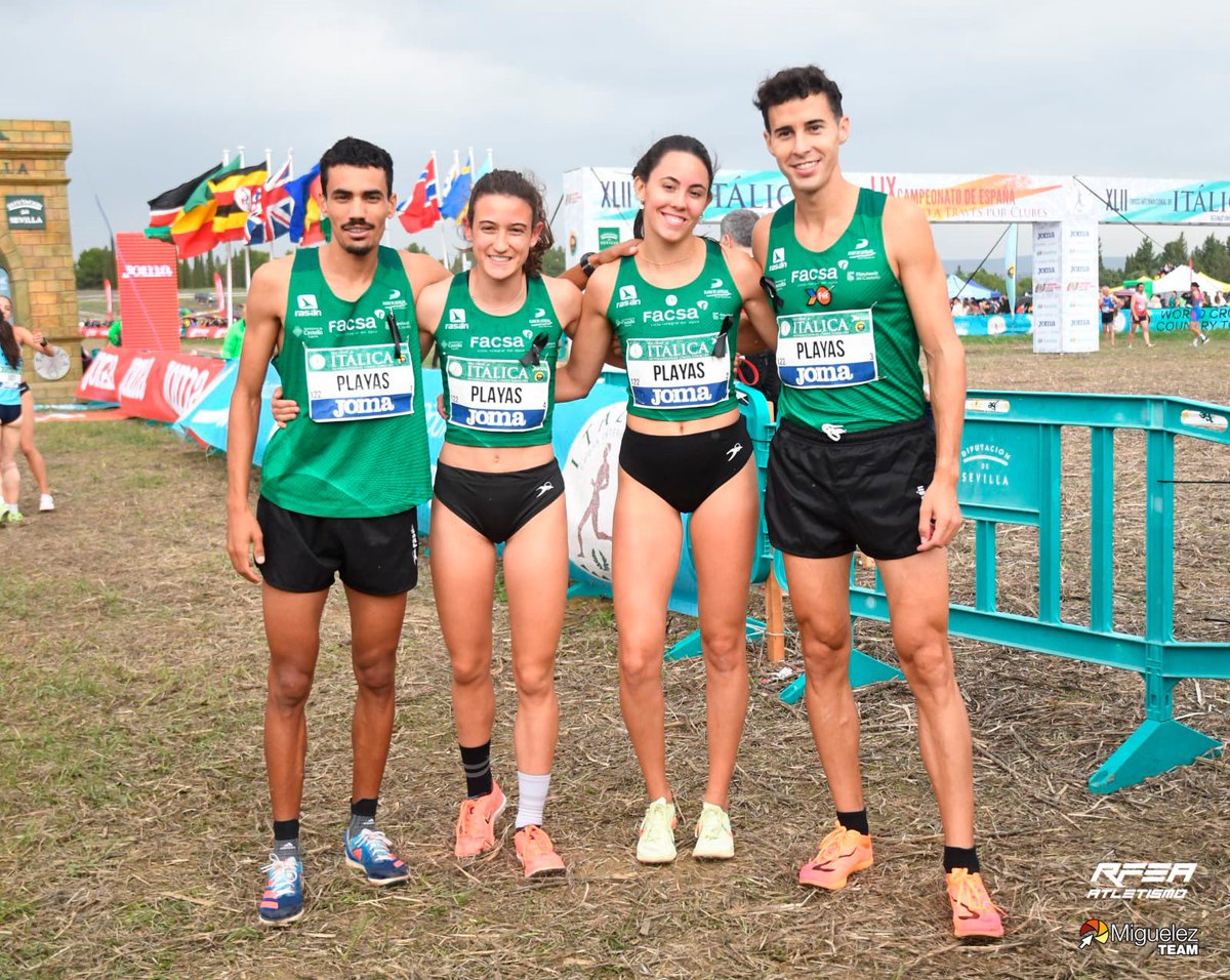 atletismoRFEA's tweet photo. Vaya Campeonato para el @atletismoplayas 😍

Campeones de España Relevo Mixto 🚹🚺 en #CrossXClubes por nada más y nada menos que 5️⃣ª vez 🏆

🔚 Finaliza así el Campeonato con 7/11 podios para los Castellonenses 💚 https://t.co/eBnhTC3whL