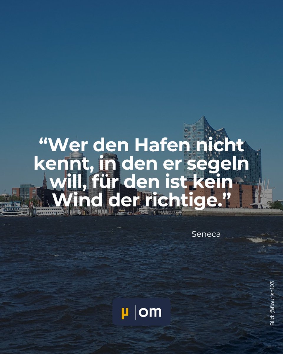 muenchcoach's tweet photo. "Wer den Hafen nicht kennt, in den er segeln will, für den ist kein Wind der richtige." – Seneca
Definiere deine Ziele klar!

Was sind deine Ziele für den Rest des Jahres? Welche hast du im nächsten?

#Productivity #Weisheit #Zitat #Seneca #Ziele #muenchcoach #Coaching https://t.co/gZdnVmoAzc