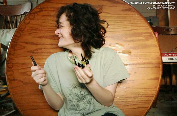 I'm laughing at the ridiculousness of this- hiding in the garage smoking out the glass wasp butt which