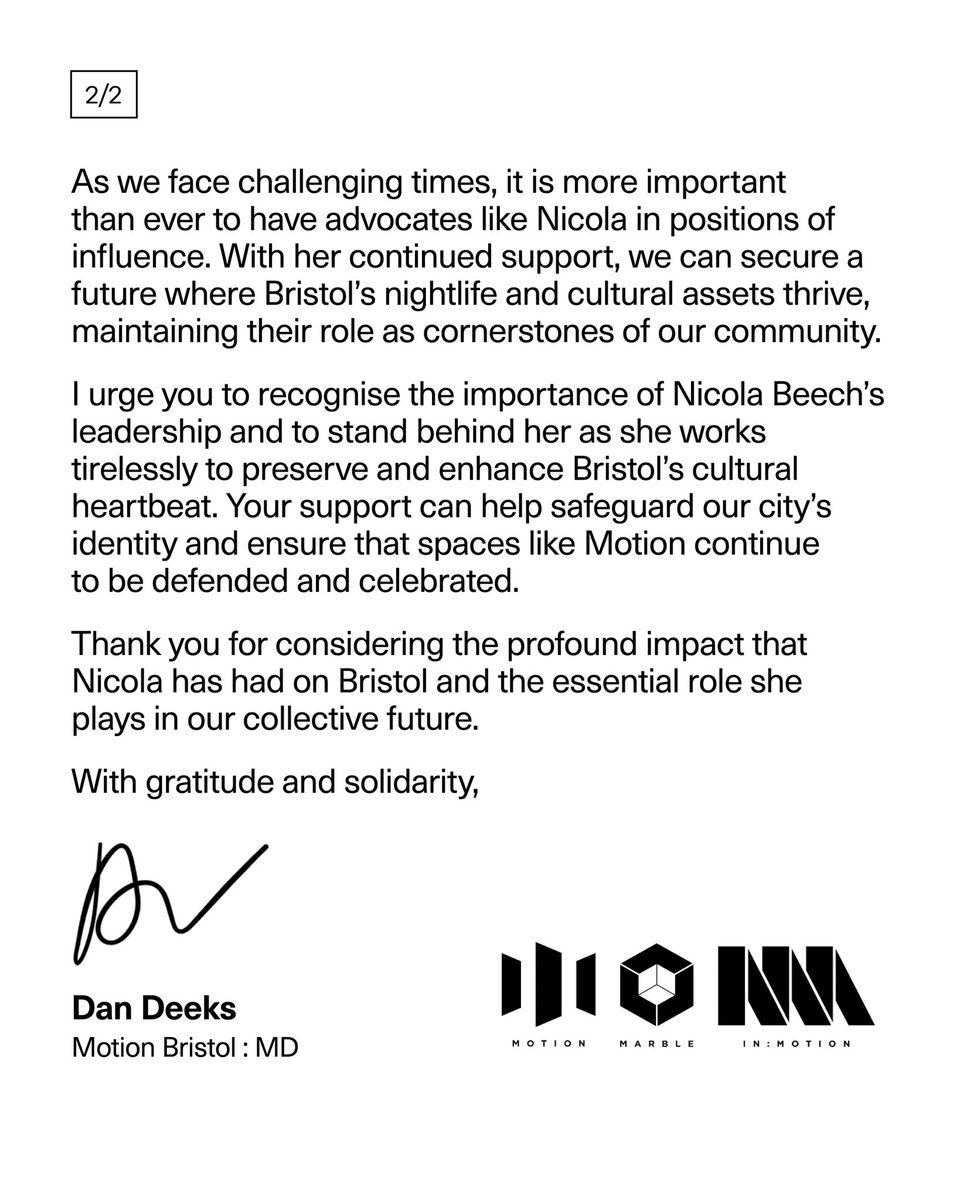 An open letter from team Motion. This is more than just who to vote for; our venues are under threat. What kind of region would we be without them? Dan deserves to be heard and his industry needs action. As Mayor, I won’t stand by, I’ll protect the places we love.