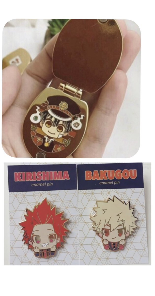 TinyEndeavours's tweet photo. Desperately searching for these @misu_025 pins from toilet bound hanako kun and my hero academia 
Does any kind soul out there have them fs/ft?? They'd be forever homed! 🙏 

#tbhk #jshk #MHA #BNHA #HanaNene #mitsukou #kiribaku #Bakugou #KirishimaEijirou #bakugokatsuki #krbk https://t.co/mZgCtIuSpG