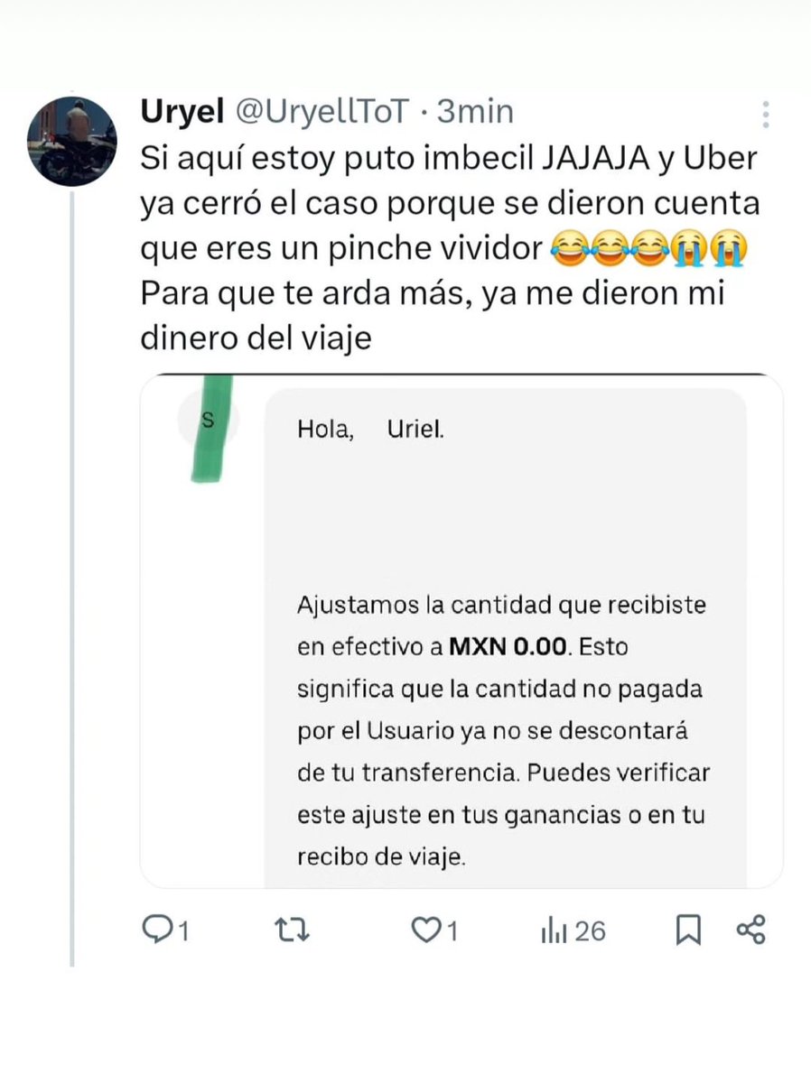 Por ejemplo <a href="/Uber_MEX/">Uber Mexico</a> : les presento a este“muerto de hambre“porque para robarse las cosas de <a href="/FundacionToby/">Fundación Toby</a> con lo que ayudan a perros sin familias si tiene que estar muy jodido,ah y resulta que las muertas de hambre son ellas ?Es de verdad?Y aparte ustedes le pagaron el viaje?