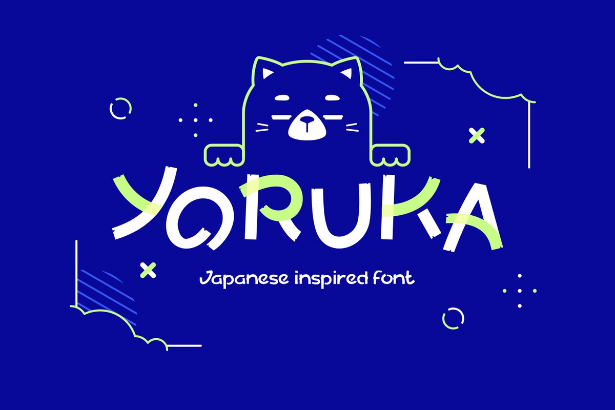 tkzgraphic's tweet photo. Yoruka is inspired by joyfull of Japan. Perfect for adding an authentic touch to your projects such as Logo, Poster, T-shirt, Movie, Game title and many more!

Checkout Yoruka – https://t.co/kMKG2Ib85s

#Type #TypeDesign #Font #FreeFont https://t.co/Vd15N6TWVb