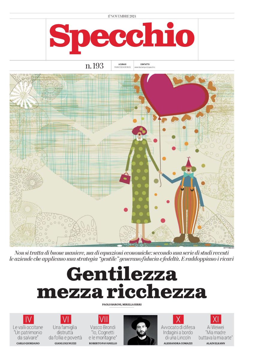 sforzalast's tweet image. Le buone maniere non c’entrano: le strategie gentili pagano (e fanno guadagnare). Oggi su #Specchio @LaStampa @paoloxbaroni @mirellaserri