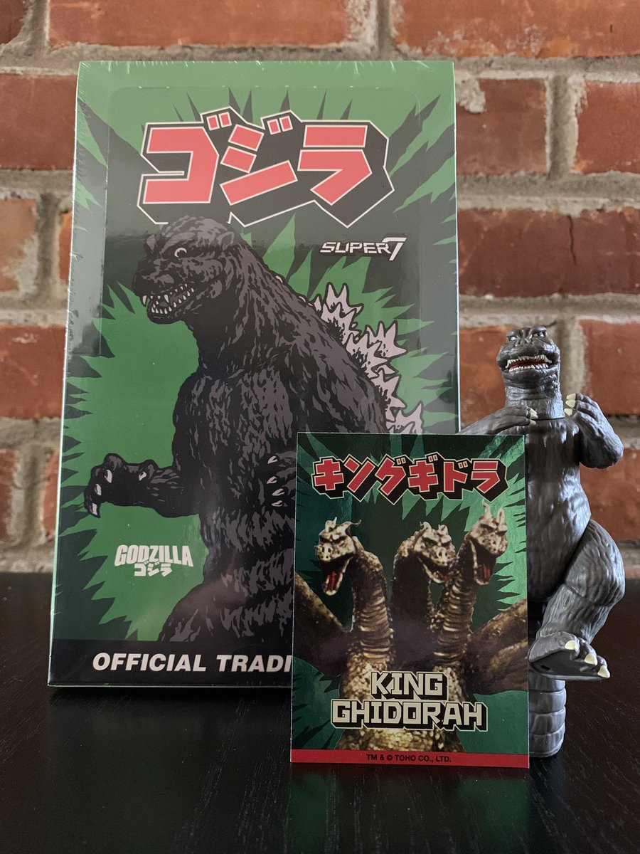 S7junkie's tweet photo. Godzilla Official Trading Cards!  #super7 #Godzilla https://t.co/gaX3U1ERUi