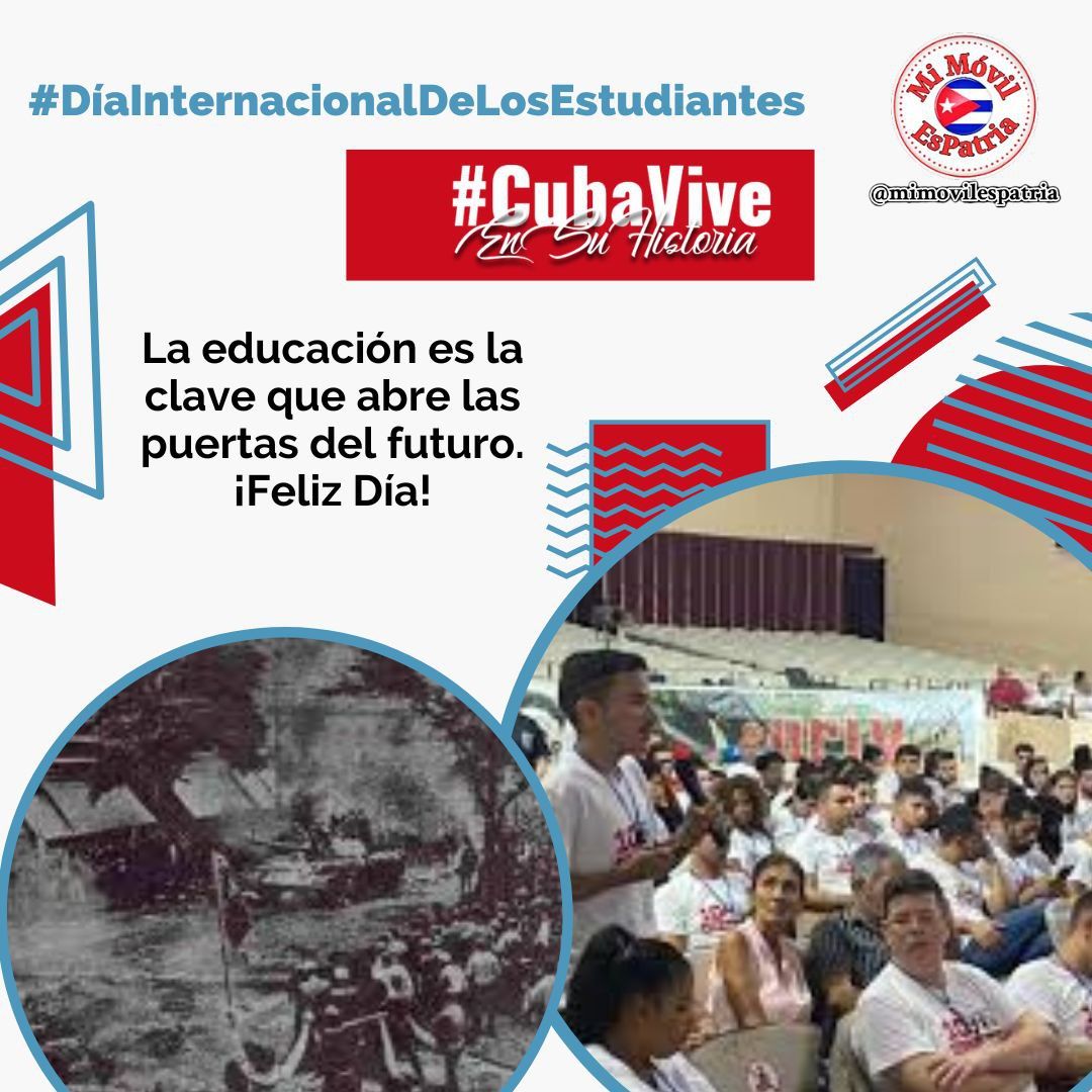 Felicidades a todos los estudiantes en su día, en especial a los educandos de #Cuba.