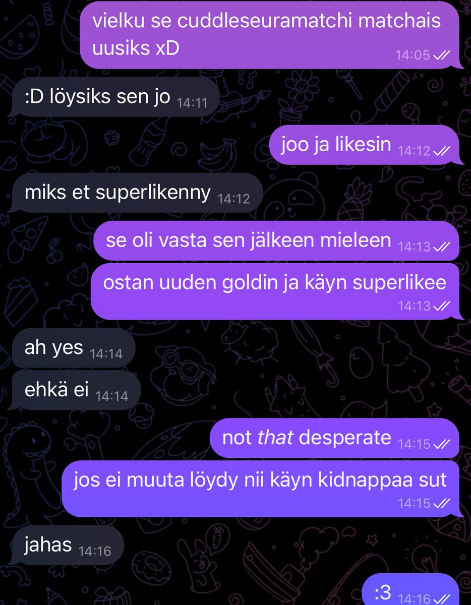 Hekezz's tweet photo. Kum et löydä tinderistä mitää @witcchii https://t.co/yCR64jekVi