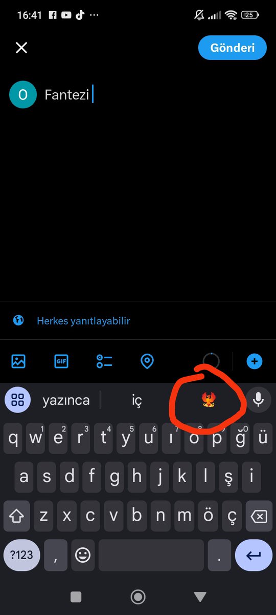 Klavyeye "fantezi" yazınca bu emoji çıkıyor