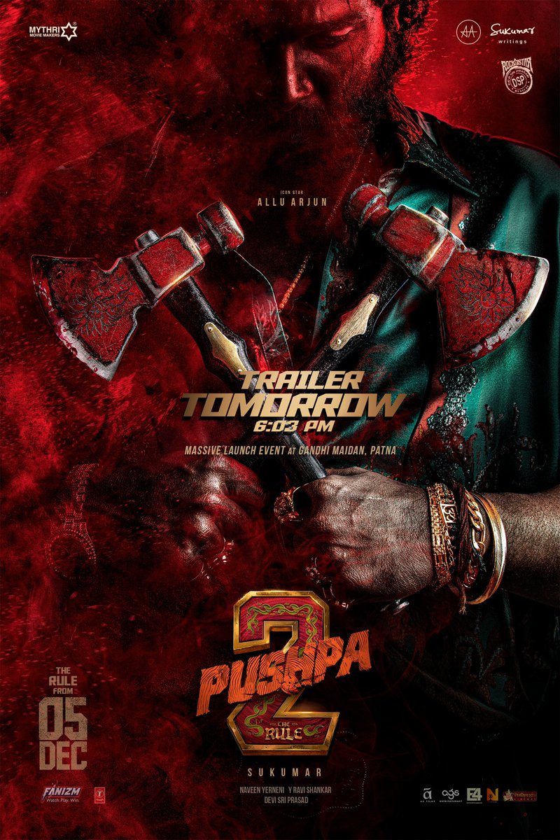 rahul979988's tweet photo. Here's #Pushpa2TheRuleTrailer 

Telugu - https://t.co/tgGZqxgDNo

Hindi - https://t.co/c3jfbLF72a
#Pushpa2GiveAway 
#allarjun https://t.co/AjGFTHKt58