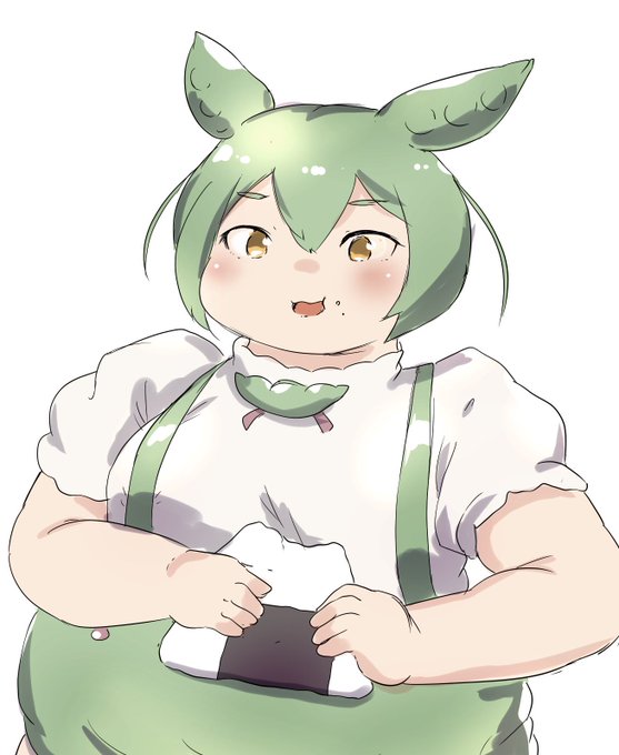 おにぎりとずんだもんの絵です 