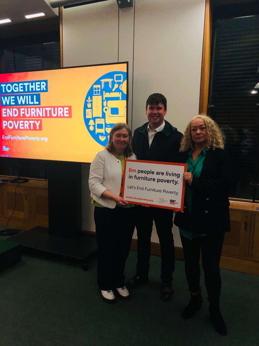 KimJohnsonMP's tweet photo. Delighted to speak at the @EndFurniturePov Parliamentary reception, with Cllr Jane Corbett.

6m people in the UK live in #FurniturePoverty, lacking the essentials that make a house a home. This isn’t about luxuries – it’s about the right to a decent standard of living. https://t.co/QwvrPO62hc