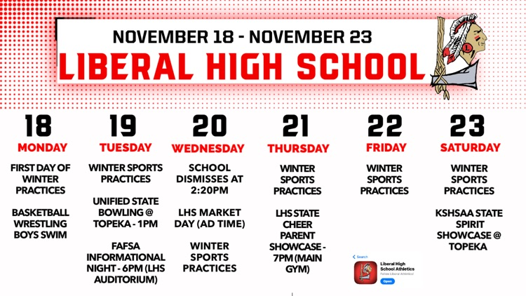 LHS ACTIVITIES: NOVEMBER 18-23