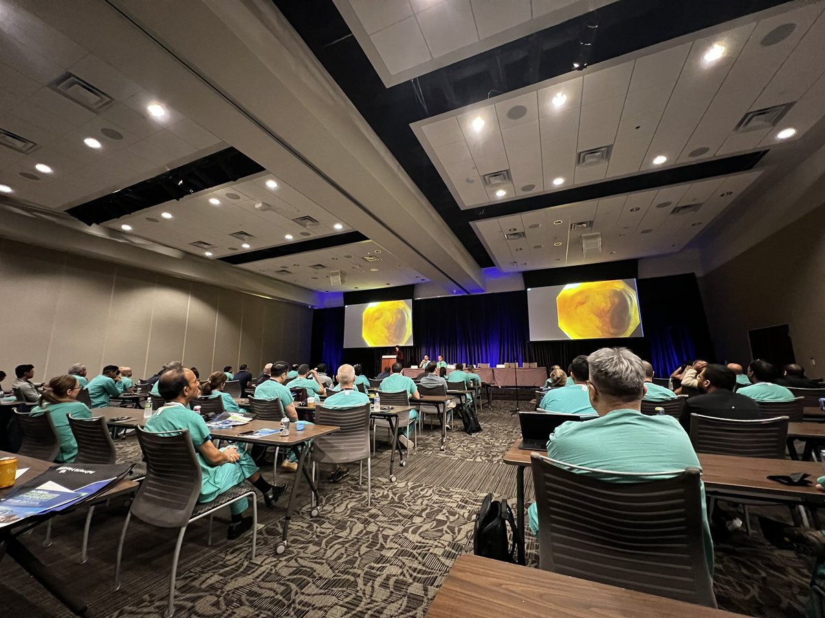 Abdullah Abbasi, MD (@abdullahaabbasi) on Twitter photo 🔥Morning session with tons of hands on with ESD, POEMs and variety of knives.
Now <a href="/MahamHayatMD/">Maham Hayat, MD</a> discussing challenges of advanced colorectal resections including full thickness perforation!
Next up - hands on with tips for closure and using endo suturing.
<a href="/DennisYangMD/">Dennis Yang, MD, FACG,AGAF,FASGE</a> 🔥Morning session with tons of hands on with ESD, POEMs and variety of knives.
Now <a href="/MahamHayatMD/">Maham Hayat, MD</a> discussing challenges of advanced colorectal resections including full thickness perforation!
Next up - hands on with tips for closure and using endo suturing.
<a href="/DennisYangMD/">Dennis Yang, MD, FACG,AGAF,FASGE</a>