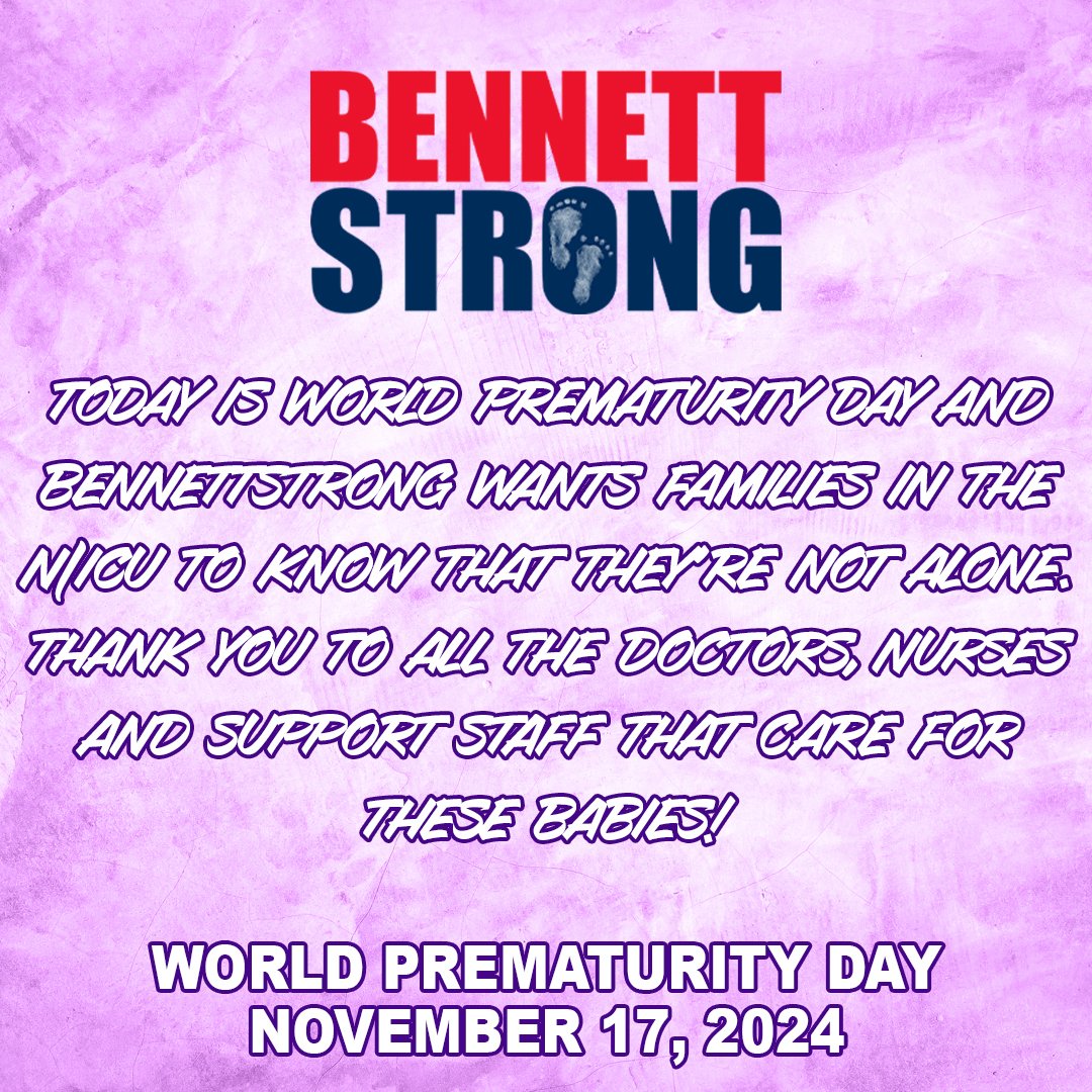 BennettStrong12's tweet photo. Sometimes some of the strongest warriors are also the smallest. Today we celebrate, honor and remember all the babies born premature around the world. #WorldPrematurityDay #BennettStrong https://t.co/2Waiu3MvAn
