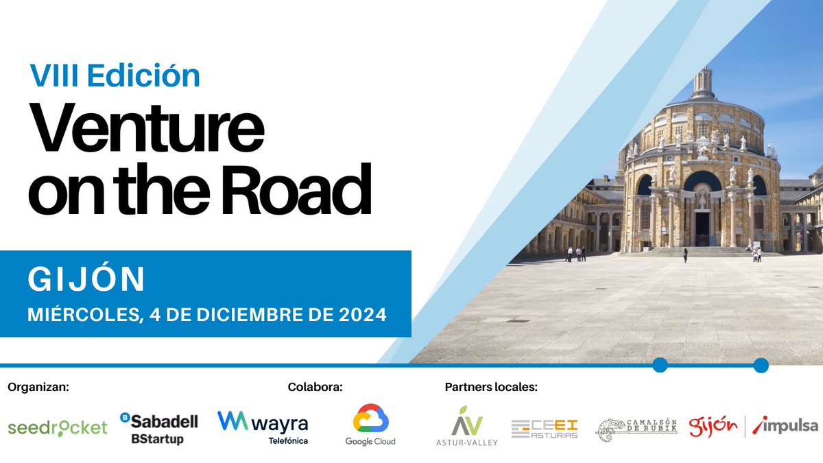 🚀 ¿Listo para llevar tu #startup al siguiente nivel? #Asturias

📢Inscríbete en VIII #VentureOnTheRoad antes del 26/11 y presenta tu idea ante inversores en #Gijón el🗓️ 04/12 - 17h  #AS5HUB 

👉bit.ly/VentureOnTheRo…

#StartupAsturias #Investors