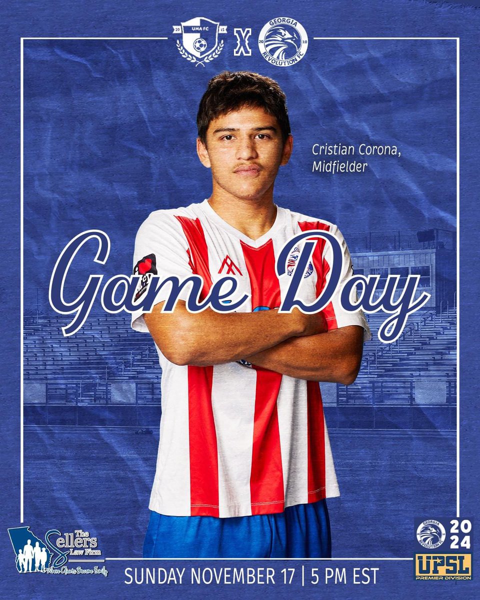 Last road trip of the regular season 😡
🆚 @umafc.upsl 
📆 Sunday, November 17
⏰ 5 PM EST Kickoff
📍 Russell County High School (57 Warrior Way, Seale, AL)
📺 m.youtube.com/watch?v=NGsRgO…