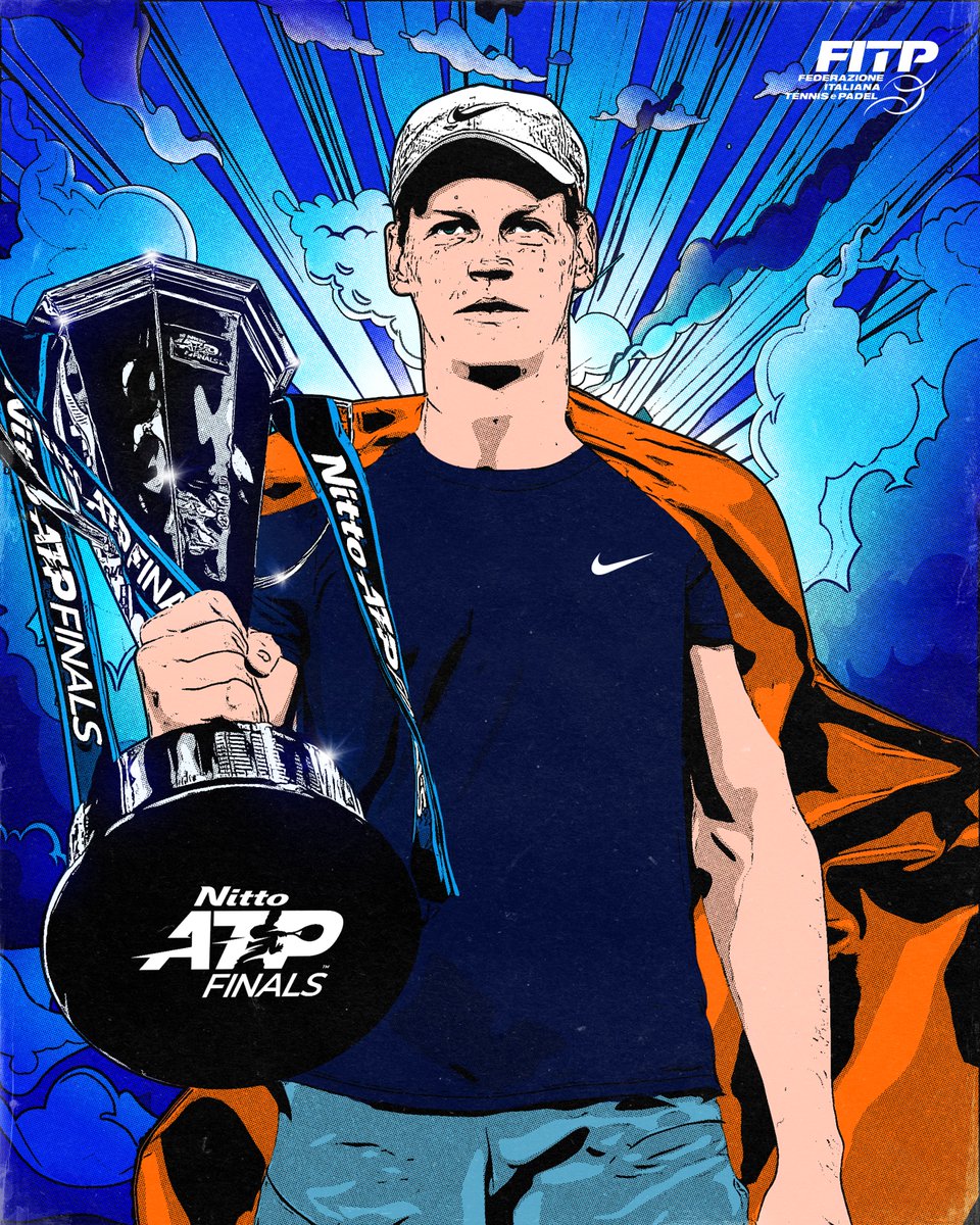 Jannik Sinner è il 𝗽𝗿𝗶𝗺𝗼 𝗶𝘁𝗮𝗹𝗶𝗮𝗻𝗼 a conquistare le #NittoATPFinals 💚🤍❤️